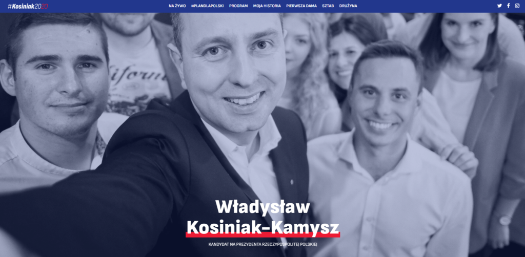 kosiniakkamysz.pl - widok strony głównej
