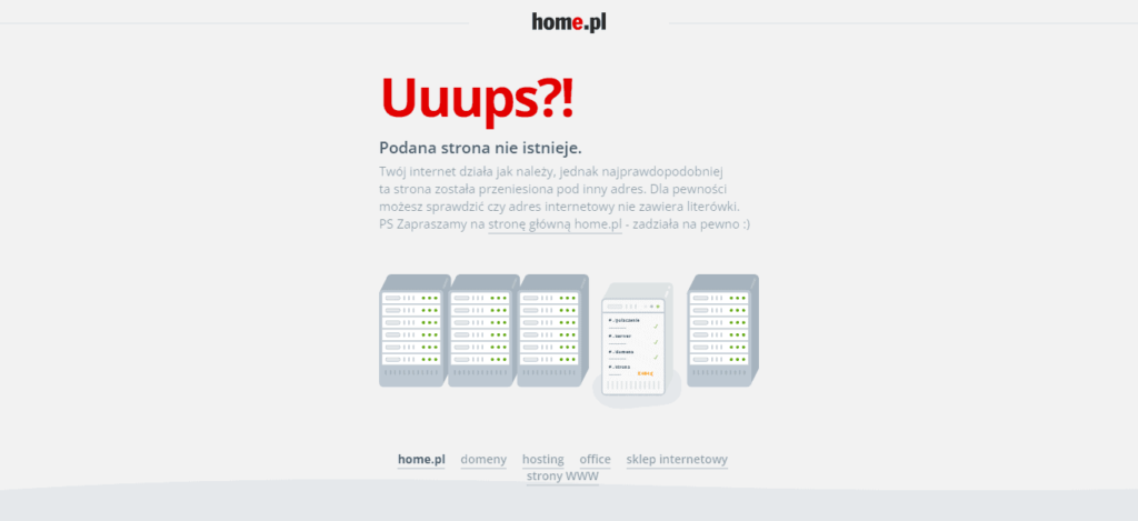 Strona 404 w domenie home.pl