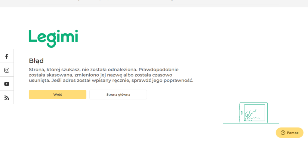 Strona 404 w domenie legimi.pl